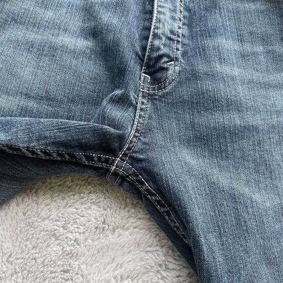 Levi's Men’s 505 Regular Fit Jeans Dark Blue Wash Stretch 36X35 00505-1330 - Picture 4 of 11